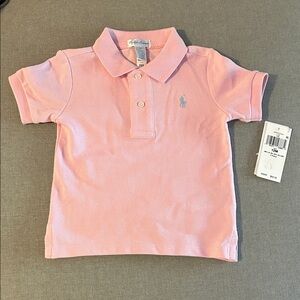 Polo Ralph Lauren Light Pink Kids Mesh Polo Shirt